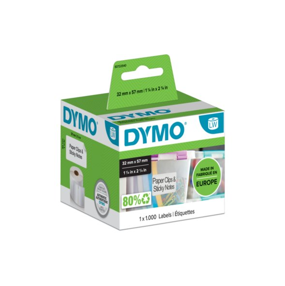 Dymo_S0722540_etiket_32mm_x_57mm,_1000_per_rol